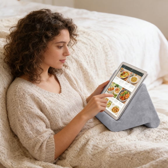 Reading Pillow Tablet Phone Stand Pillow Foldable Reading Pillow Multi Angle Pillow for Beds Sofas Home Use Comfortable Pillow Pad for Napping Reading Device Viewing