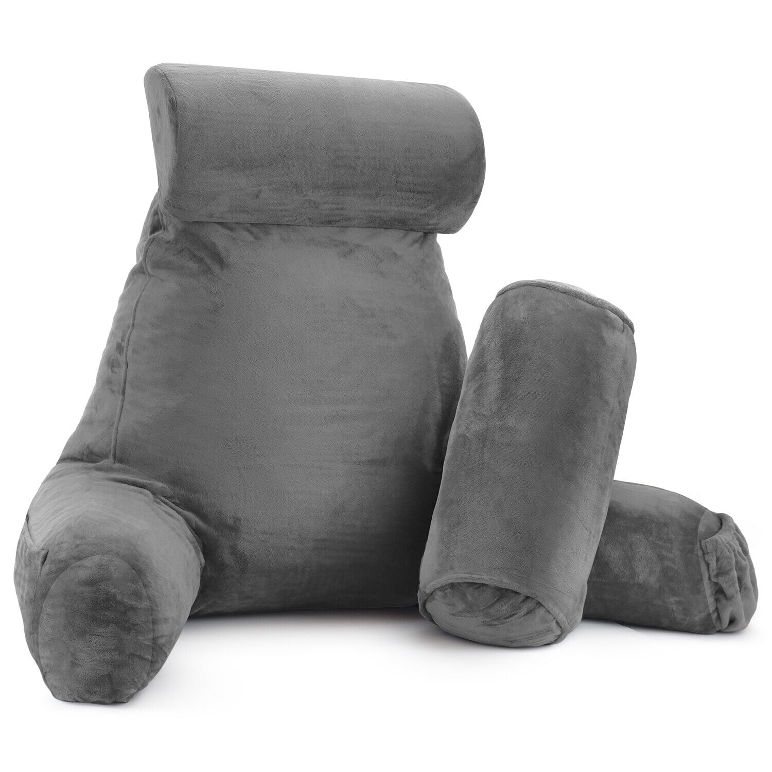 Reading Pillow with Shredded Memory Foam Back Pillow for Sitting in Bed Reading Gaming Watching TV Chair Pillow with Arms Walmart
