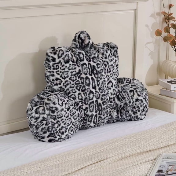 Animebody Multicolor Snow Leopard Velvet Bed Rest Pillows