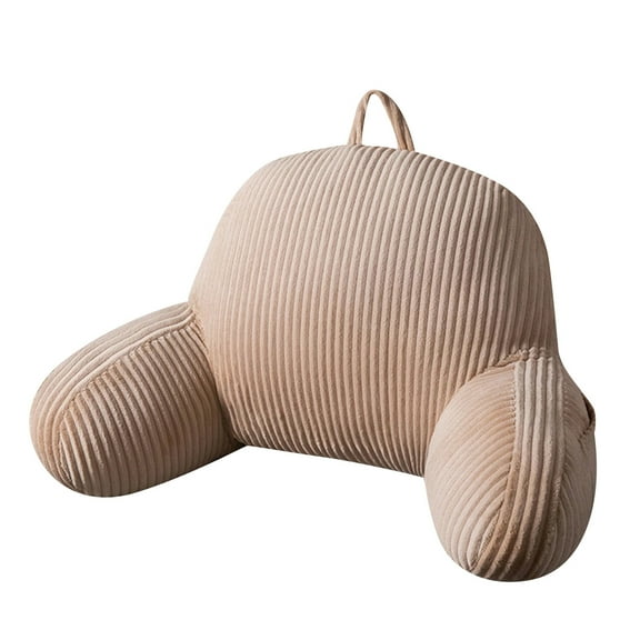 Reading Pillows for Sitting in Bed Adult,Flannel Fabric Back Pillow Bed Sitting Up,Back-Rest Support Cushion for Sit Up on Couch,Sofa,and Floor,Dorm Essentials.（Khaki）