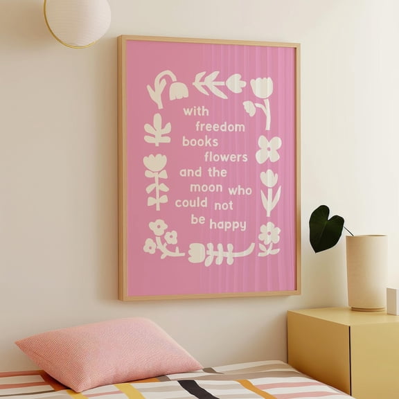 Reading Quote Poster Whimsical Bookish Wall Art Cute Book Lover Decor Aesthetic Club Cozy Nook Poster, Unframed Size 8x12