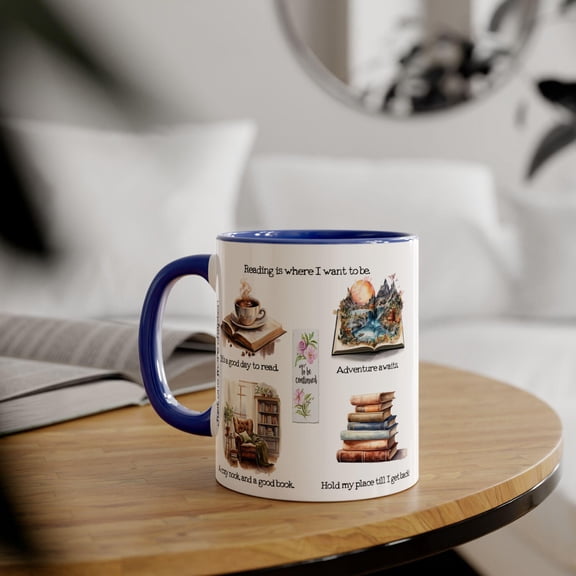 Reading Quotes Collage Mug | Accent Mug, 11oz