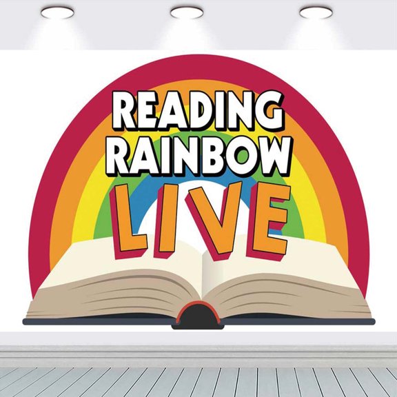 Reading Rainbow Party Supplies Background Backdrop Taspestry Banner Poster Decor Decorations