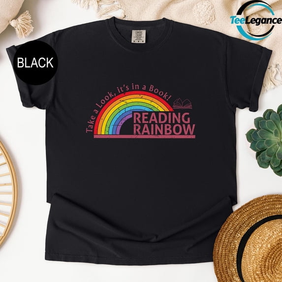 Reading Rainbow T-Shirt, Take A Look, Retro Librarian Shirt, Teacher Appreciation Shirt, Book Lover Shirt, Back To School All Size S-5Xl