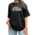 thumbnail image 1 of Reading Rainbow Take A Look Black Washed Rainbow Book Print Tshirt Graphic Tees Shirts Short Sleeve S-2XL Tops, 1 of 5