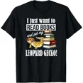 thumbnail image 1 of Reading Reptile Read Books Pet Leopard Gecko Lover T-Shirt Gift for Dad, Mom, Da, 1 of 2