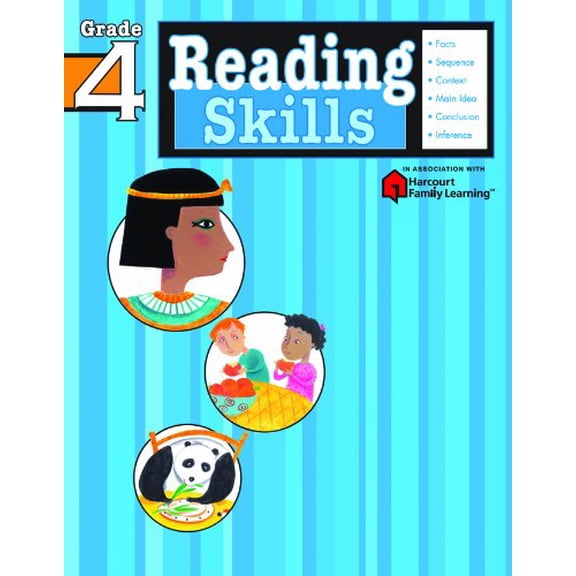 Pre-Owned Reading Skills: Grade 4 (Flash Kids Harcourt Family Learning) (Paperback) 1411401166 9781411401167