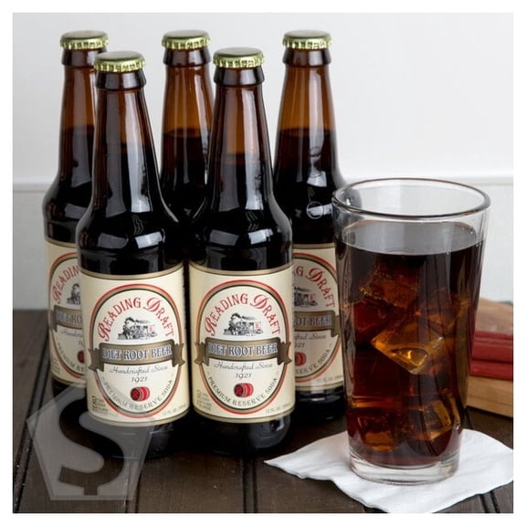 Reading Soda Works Diet Root Beer 12 fl. oz. - 12/Case