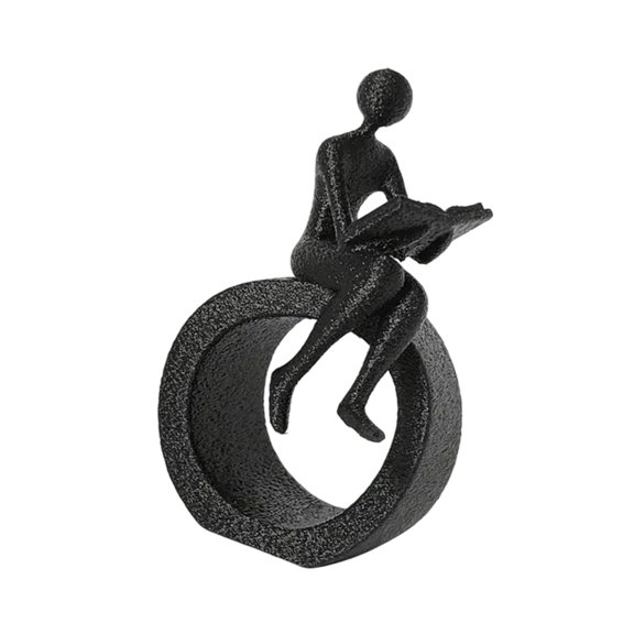Reading Statue Abstract Art Sculptures Home Decors Bookshelf Decorations Objects Collectibles Figurines for Living Room
