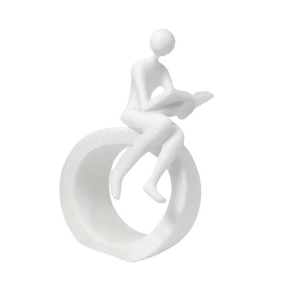 Reading Statue Abstract Art Sculptures Home Decors Bookshelf Decorations Objects Collectibles Figurines for Living Room
