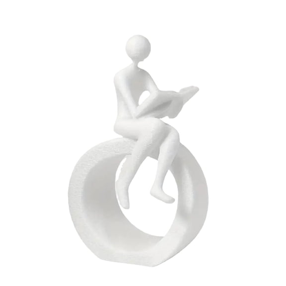 Reading Statue Moderns Abstract Art Sculptures Collectibles Figurines Bookshelf Decors Accents for Home Decors