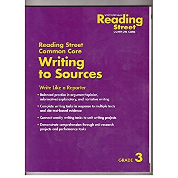 Pre-Owned Reading Street, Common Core, Writing to Sources, Grade 3 (Paperback) 9780328768578