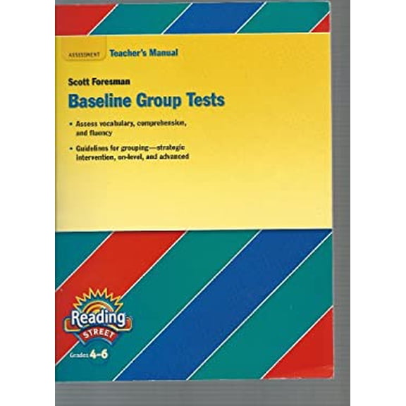 Pre-Owned Reading Street, Grades 4-6. Baseline Group Test. Teacher's Manual.