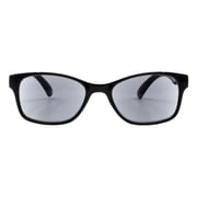 Reading Sunglasses Full Lens Magnified Rectangle Spring Hinge Black Purple +1.25