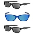 thumbnail image 1 of Reading Sunglasses with No Bifocal Full Reader Lens - 3 Pair of Lightweight UV400 Sun Readers, Unisex Wrap Frame - Jet/Open Road Blue - 1.50, 1 of 11