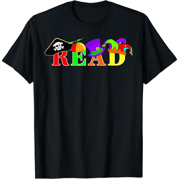 Reading Teacher Read Books Crazy Hat Day T-Shirt