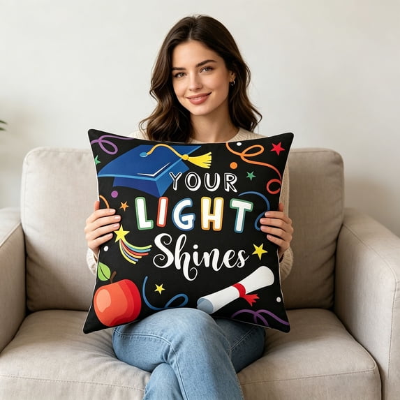 Reading Theme Throw Pillow Covers,Letter Printed Cushion Case,Soft Breathable Fabric,Modern Decorative Style for Living Room,Sofa,Bedroom Layout,17.71x17.71 Inch