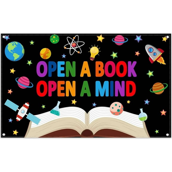 Reading Theme Vibrant Backdrop World Book Day Kids Students Classroom Decorations Library Banner Elementary Wallpaper Photo Booth Props