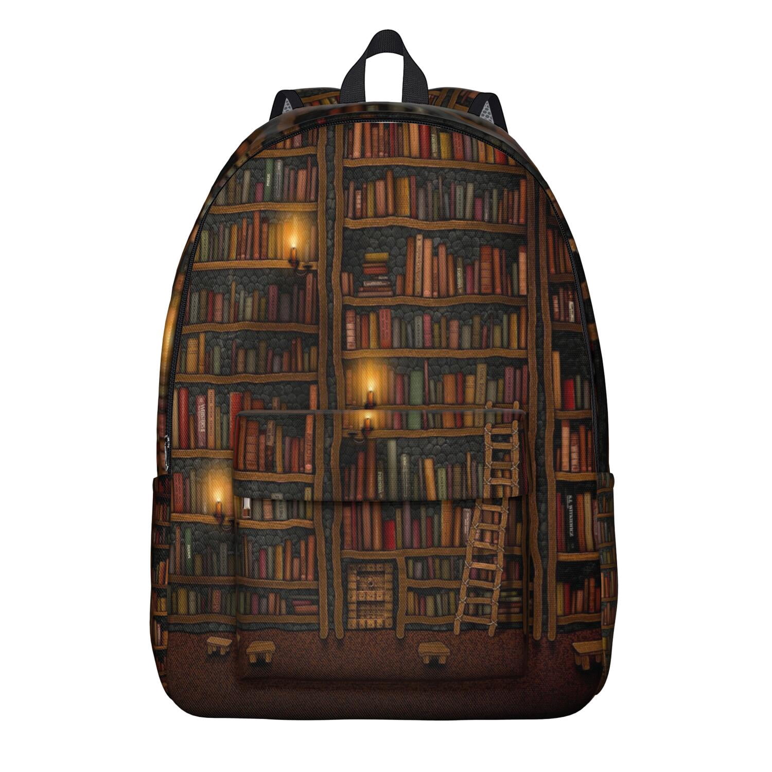 Reading Themed Backpack for Bookworms, Born to Read Bookshelf Bookcase ...