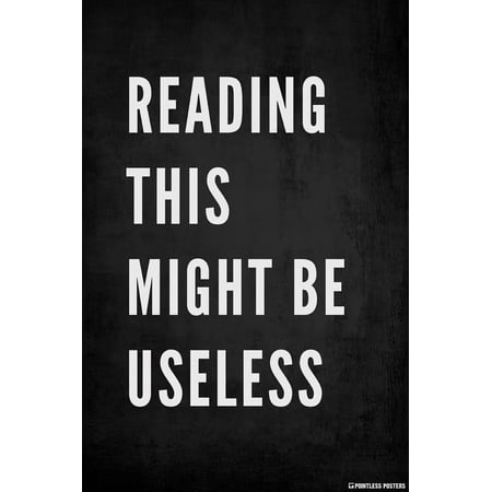 Reading This Might Be Useless Demotivational Poster Print