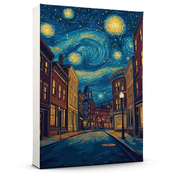 Reading Travel Canvas Prints, Pennsylvania Starry Night Travel decor, Reading Map Poster, Pennsylvania Travel Decor Artwork - 98AZ1140