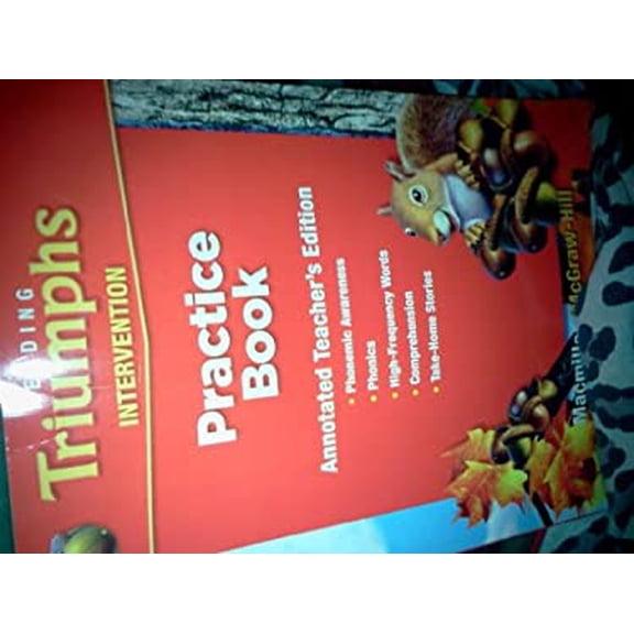 Pre-Owned Reading Triumphs Intervention: Practice Book, Annotated Teachers Edition, Grade 5, 9780021947379, 0021947376, 2007 Paperback Dr. jan Hasbrouck