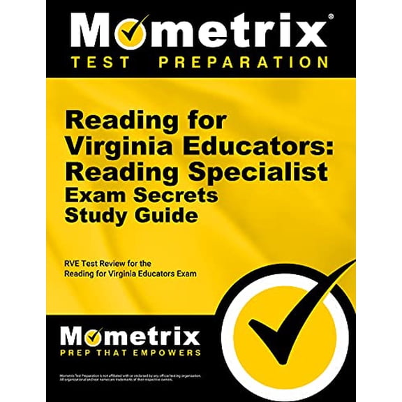 Pre-Owned Reading for Virginia Educators: Reading Specialist Exam Secrets Study Guide: Rve Test Review for the (Paperback) by Mometrix Virginia Teacher Certification Test Team (Editor)