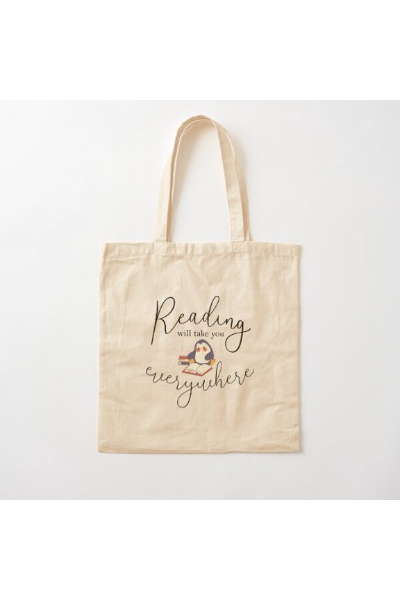 Reading Will Take You Everywhere - Text Design For Reading Lovers Cotton Tote Bag Canvas Tote Bag, Family Gift For Mother, Her
