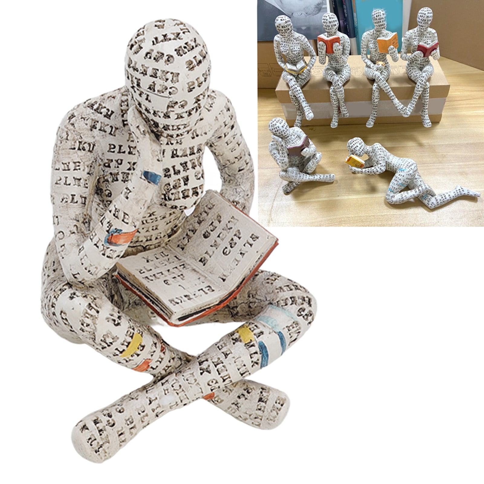 Reading Woman Figurine Pulp Woman Reading Bookshelf Decor Reading Woman