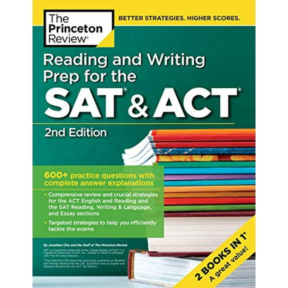 Pre-Owned Reading and Writing Prep for the SAT & Act, 2nd Edition: 600+ Practice Questions with Complete Answer Explanations (Paperback) 0525567542 9780525567547