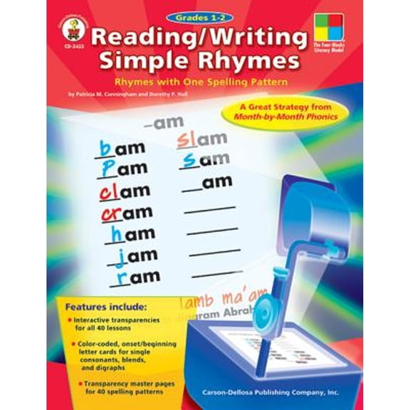Pre-Owned Reading/Writing Simple Rhymes, Grades 1 - 3: Rhymes with One Spelling Pattern [With Transparency(s)] (Paperback) 0887249191 9780887249198
