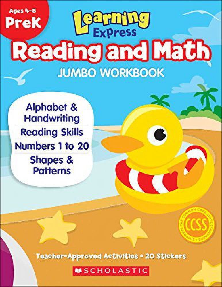 Reading and Math Jumbo Workbook (Learning Express, PreK)