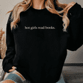 thumbnail image 1 of "Reading" letter graphic text printed Tee T-shirt top Round-neck long-sleeved Cotton casual black S-3XL, 1 of 6