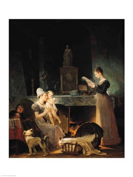 Reading the Letter Canvas Art - Marguerite Gerard (18 x 24)