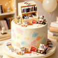 Reading-themed Cake Decoration Set - Cute Animal Cake Toppers, Perfect ...