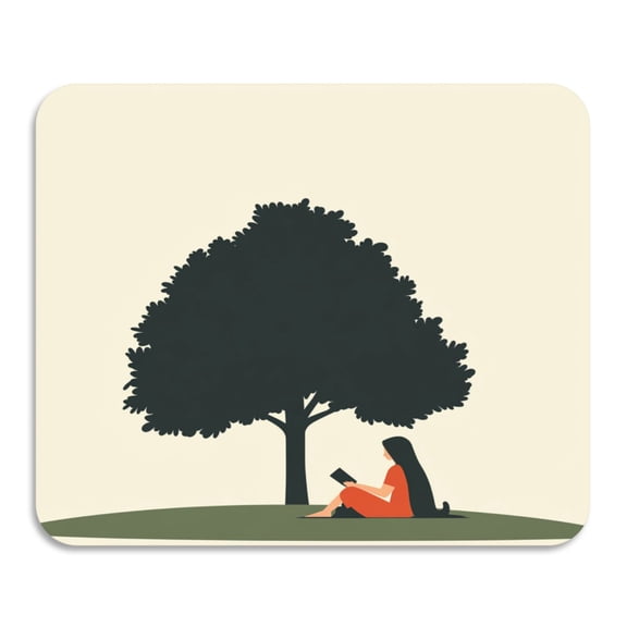 Reading under The Tree Diatomaceous Earth Water Absorbent Mat, Anti-Slip Rubber Backing, 15.7" x 11.8"