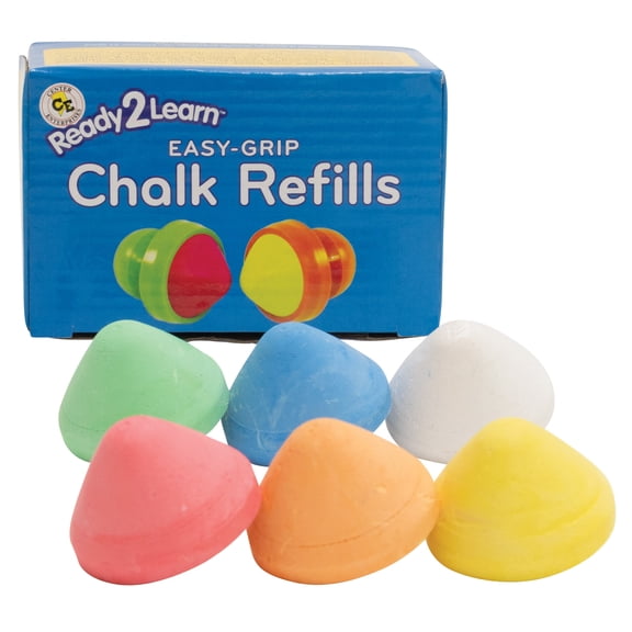 Ready 2 Learn Easy Grip Chalk Refills - 6 Colors - Ages 18m+