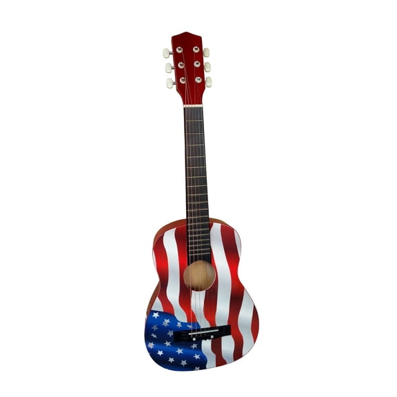 Ready Ace 30" Acoustic Toy Guitar - Flag. Recommended for Children Ages 7 Years and up