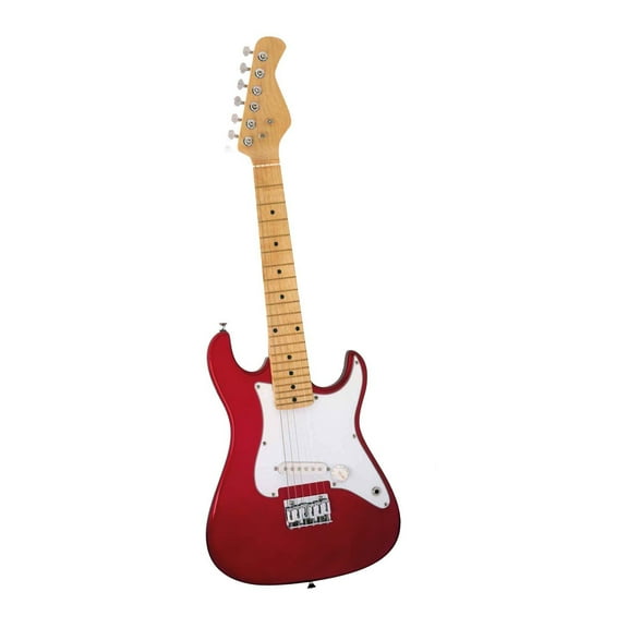 Ready Ace 31" Red/White Electric Beginner Guitar with Amp - Recommended Ages 8 Years and up