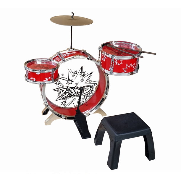 Ready Ace Kiddy Jazz Piece Toy Drum Set with Stool -Recommended