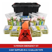 Ready America 10-Person 3-Day Kit In 12-Gallon Tote