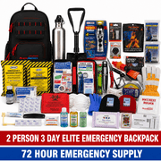 Ready America Elite 2-Person 72-Hour Emergency Backpack with Food, Water, First Aid & Power Station
