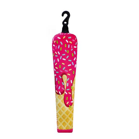 Ready Bat Handle Cover - Ice Cream Drip Baseball & Softball Accessories - Pink Bat Sleeve & Protector - Dugout Hook & Bat Sock (Ice Cream Drip)