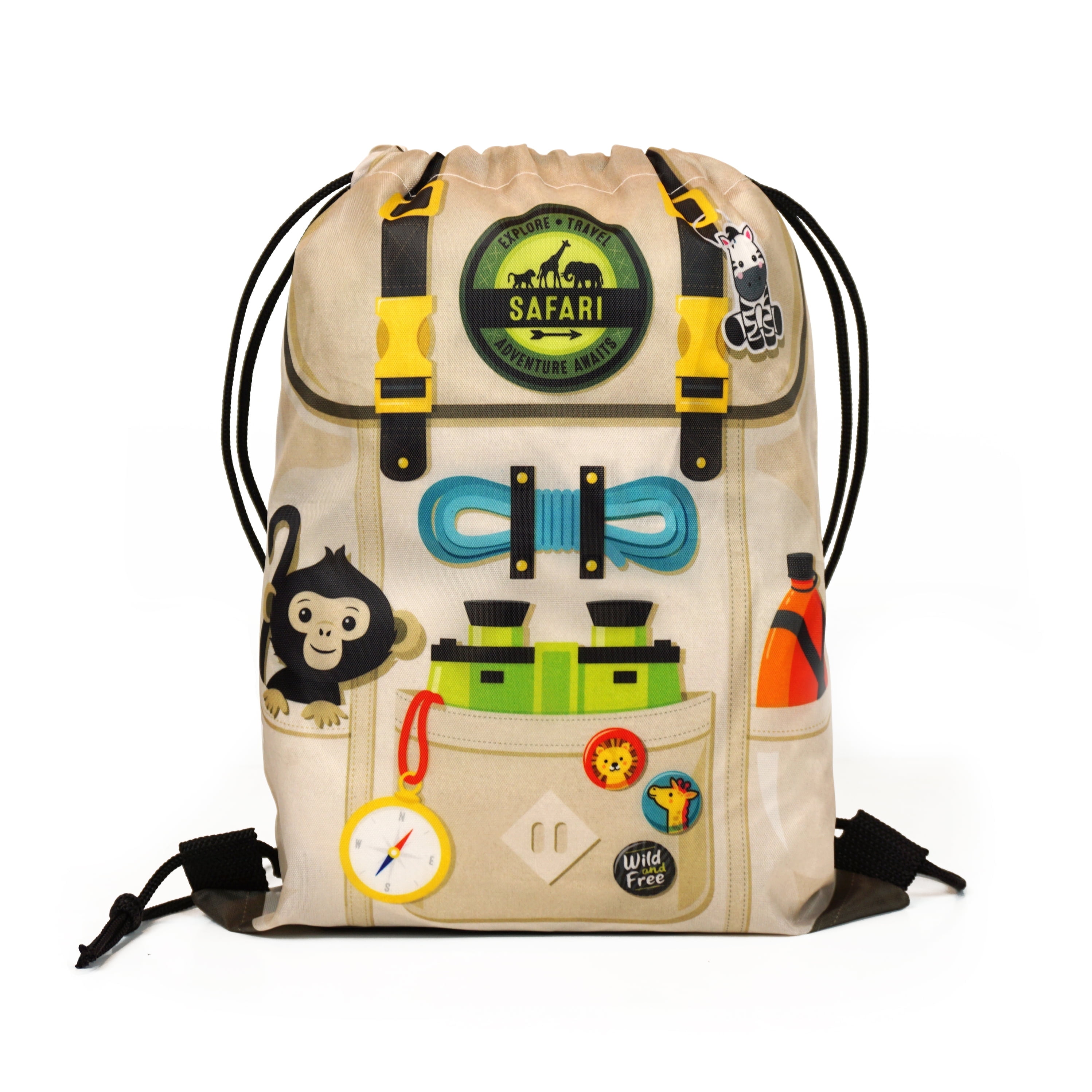 Ready Confetti 12 pk Safari Goodie Bags - Zoo Party Favors or Safari Treat Bags Ideal for Candy, Gifts, and Loot - Wild One Birthday Decorations for boys and Jungle Party Decor