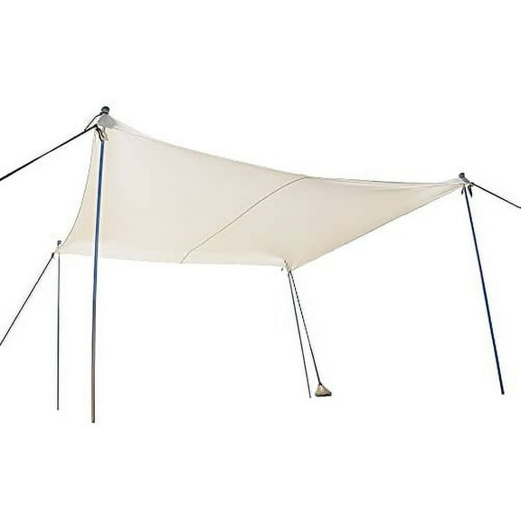 Ready Covers Pop Up Beach Sunshade 10x10' Complete with 4 Poles & Shovel (White)