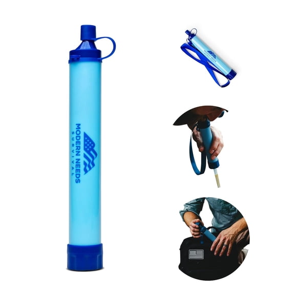 Ready Filter Personal Water Straw | Backpacking for Hiking & Camping Portable Purifier Emergency Survival Gear Kit