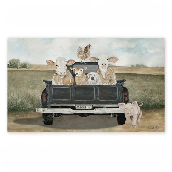 Ready For A Ride Animals Printed Outdoor Door Mat, design by Cindy Jacobs, 18"x30"