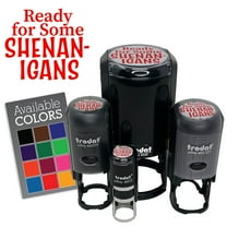 Ready For Shenanigans Saint Patricks Day Self-Inking Rubber Stamp Ink Stamper for Stamping Crafting Planners - Black Ink - Mini 1/2 Inch