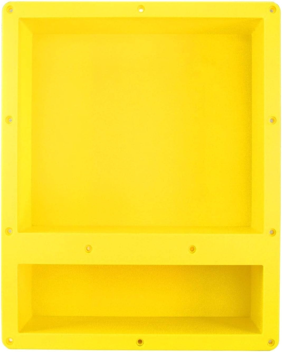Ready-to-Tile Shower Niche - 16x14x4 Inch Rectangle Bathroom Shelf For Shampoo & Toiletry Storage (Yellow)