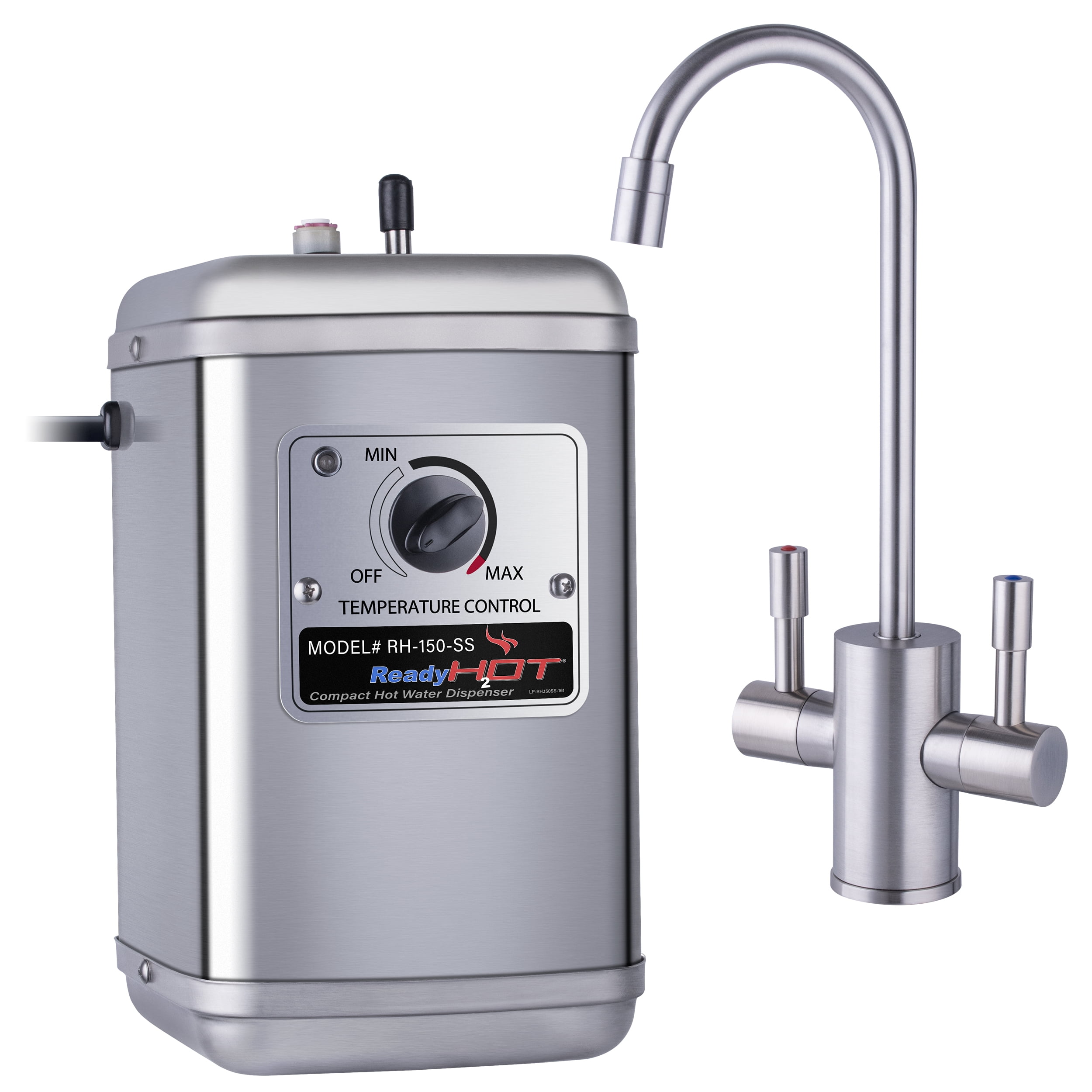 Compact Brushed Nickel Dual Lever Hot Water Dispenser